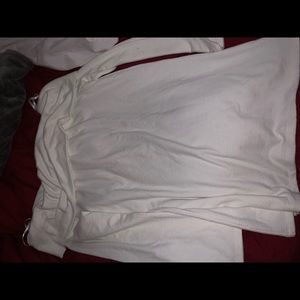Brand new white shoulder sweater
